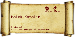 Malek Katalin névjegykártya