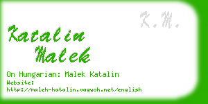 katalin malek business card